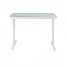 Стеклянный стол с электроприводом LA-T33-E4A (белый), высота 70-120 см, размер столешницы 120*60 см