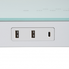 Стеклянный стол с электроприводом LA-T33-E4A (белый), высота 70-120 см, размер столешницы 120*60 см