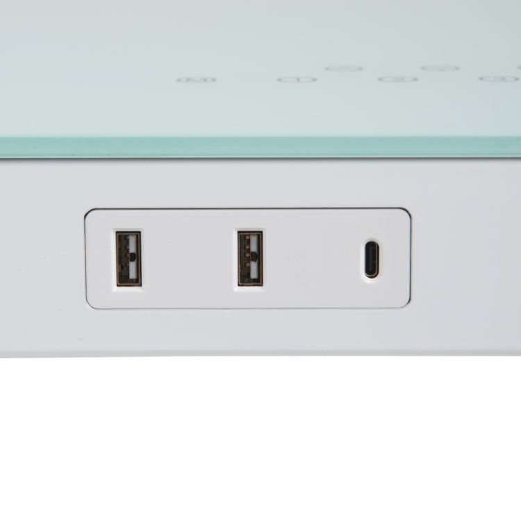 Стеклянный стол с электроприводом LA-T33-E4A (белый), высота 70-120 см, размер столешницы 120*60 см