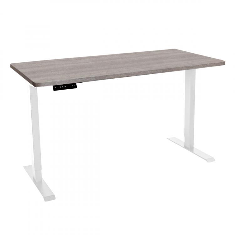 Стол с регулировкой высоты электрический LuxAlto LA-T33-2AR2 белый/дуб бежево-серый 140*80*2.5