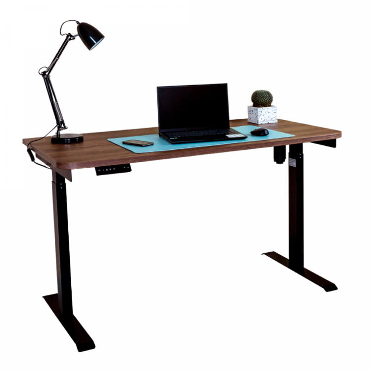 Стол с регулировкой высоты электрический LuxAlto LA-T33-E6 черный/дуб коричневый ЛДСП 160*70*2.5