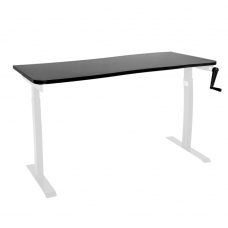 Стол с регулировкой высоты механический LuxAlto LA-T33-M1 белый/черный ЛДСП 140*70*2.5