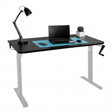 Стол с регулировкой высоты механический LuxAlto LA-T33-M1 серый/черный ЛДСП 140*70*2.5