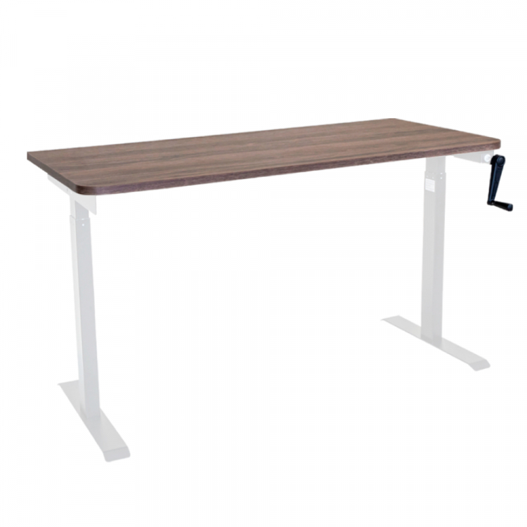 Стол с регулировкой высоты механический LuxAlto LA-T33-M1 белый/дуб коричневый ЛДСП 160*70*2.5