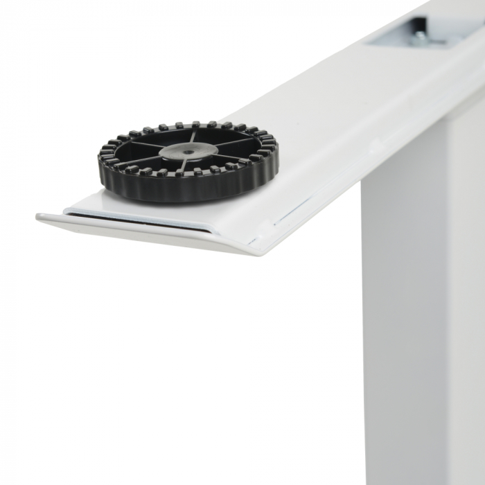 Стеклянный стол с электроприводом LA-T33-E4A (белый), высота 70-120 см, размер столешницы 120*60 см