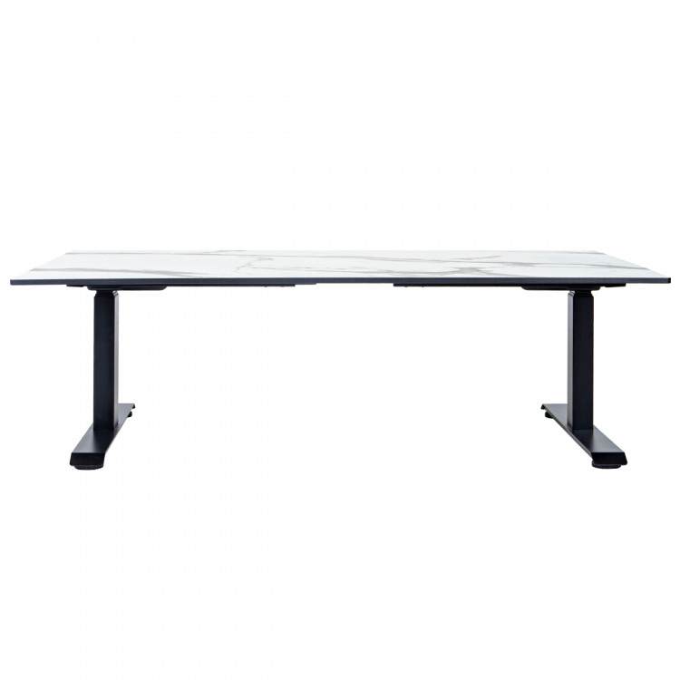 Стол-трансформер регулируемый с аккумулятором LuxAlto LA-H33-2A3LA LOW черный/мрамор HPL 120*80*1,2