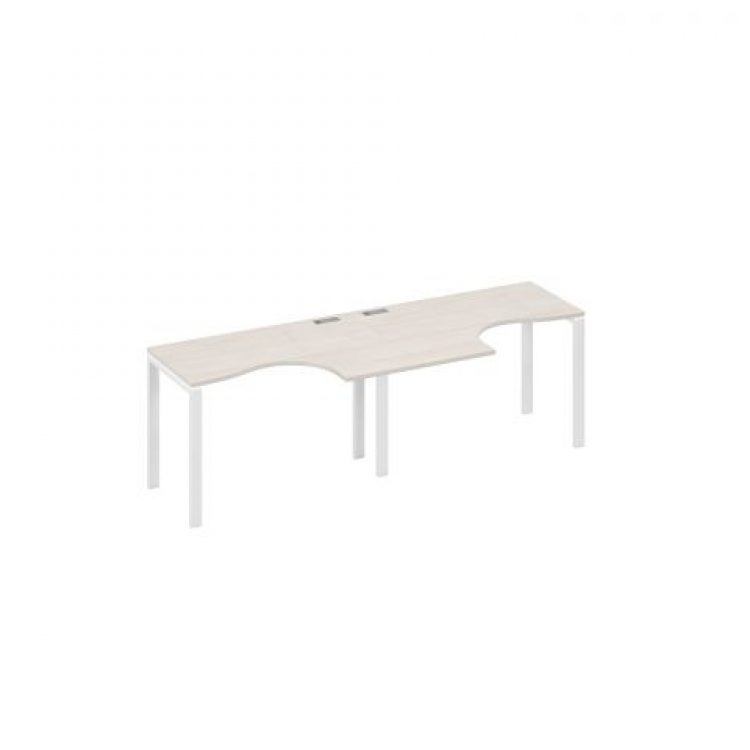 Рабочая станция столы эргономичные "Классика" (2x120x70) на каркасе UNO