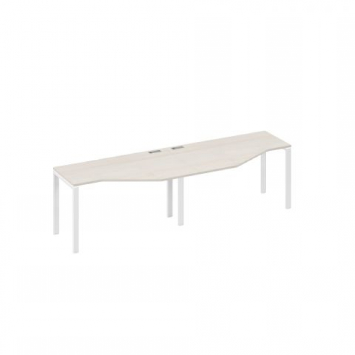 Рабочая станция столы эргономичные "Техно" (2x140x70) на каркасе UNO