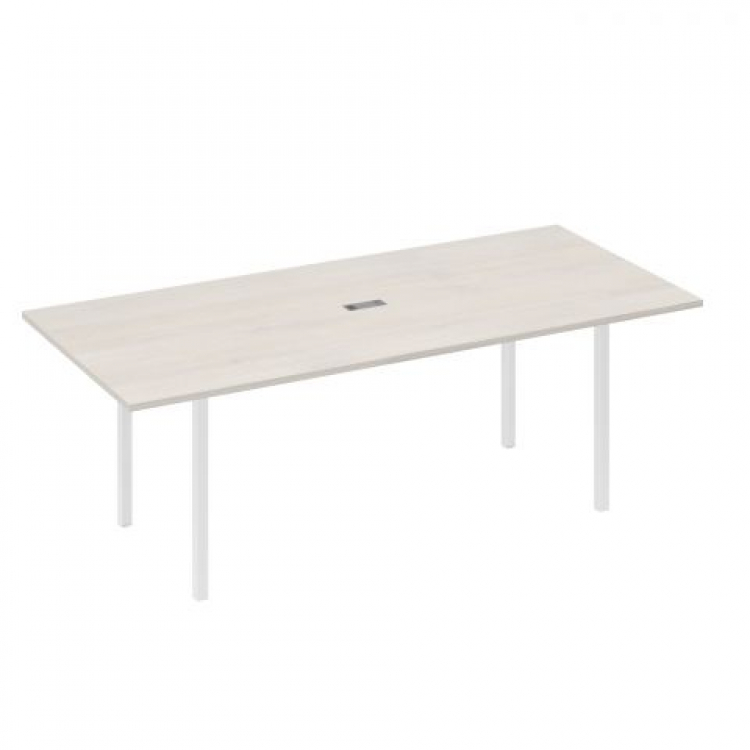 Стол для переговоров прямой 220 на металлокаркасе DUE