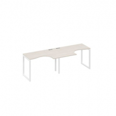 Рабочая станция столы эргономичные "Классика" (2x120x70) на каркасе QUATTRO