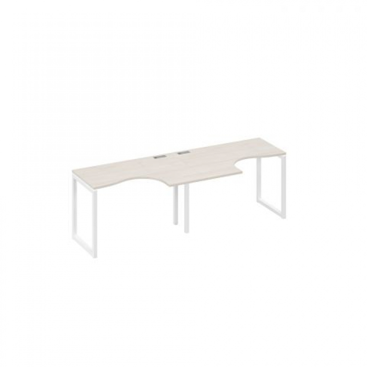 Рабочая станция столы эргономичные "Классика" (2x120x70) на каркасе QUATTRO