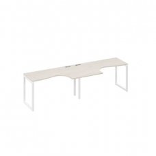 Рабочая станция столы эргономичные "Классика" (2x140x70) на каркасе QUATTRO