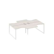 Рабочая станция столы эргономичные "Классика" (4x120x60) на каркасе QUATTRO