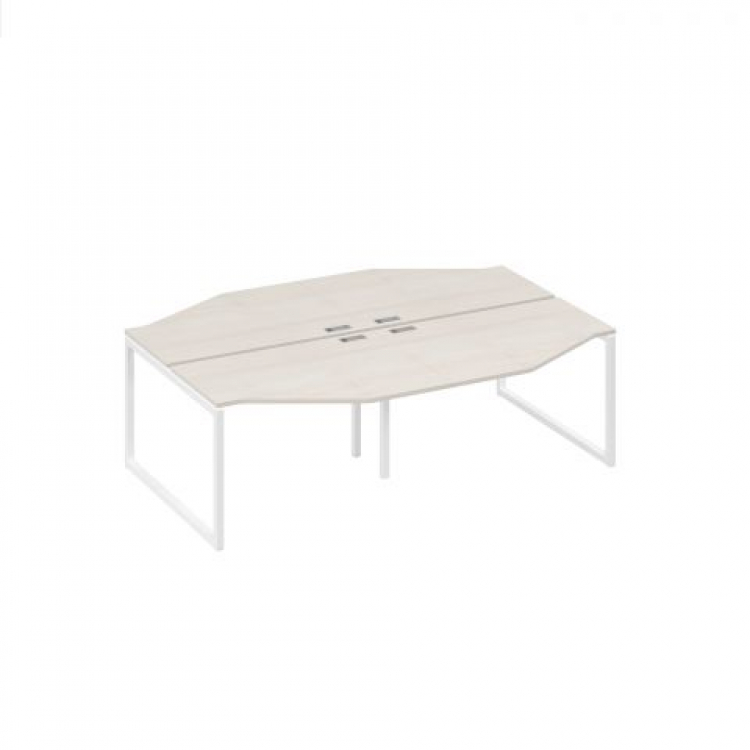 Рабочая станция столы эргономичные "Техно" (4x120x70) на каркасе QUATTRO