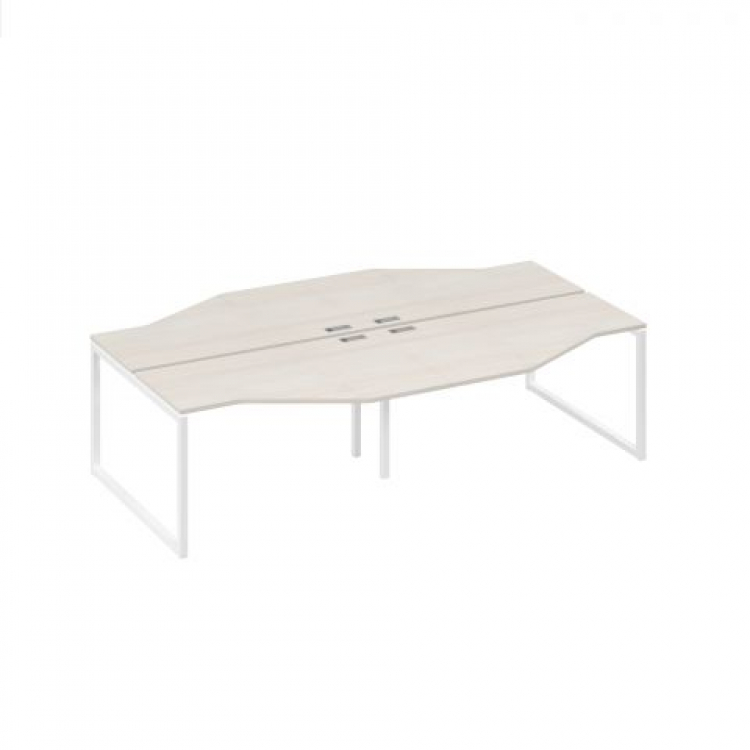 Рабочая станция столы эргономичные "Техно" (4x140x60) на каркасе QUATTRO