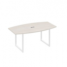 Стол для переговоров фигурный 180 на металлокаркасе QUATTRO
