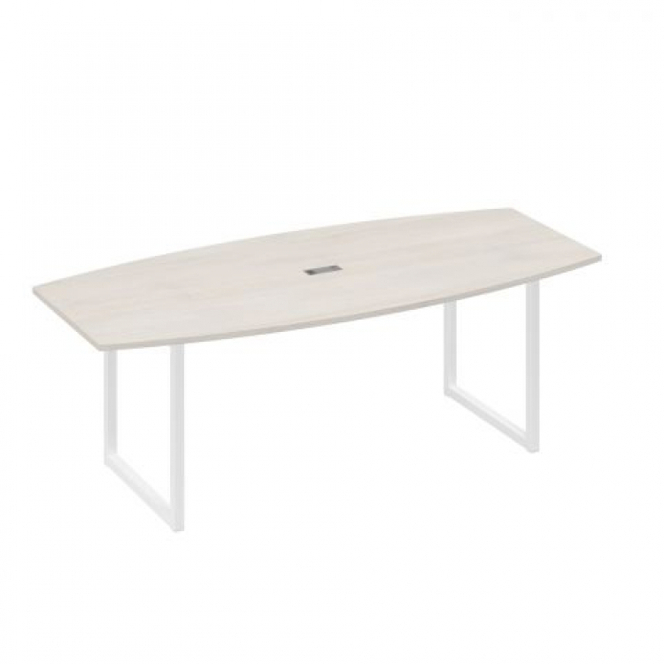 Стол для переговоров фигурный 220 на металлокаркасе QUATTRO