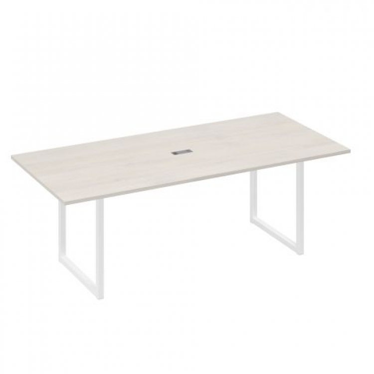 Стол для переговоров прямой 220 на металлокаркасе QUATTRO