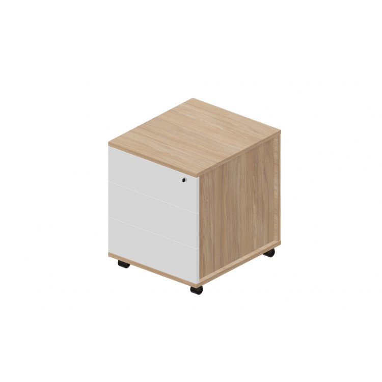 Тумба мобильная без ручек (3 ящика фолдинг) UMP3B