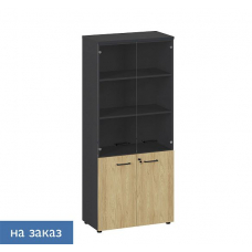 FLEX Шкаф высокий комби стекло