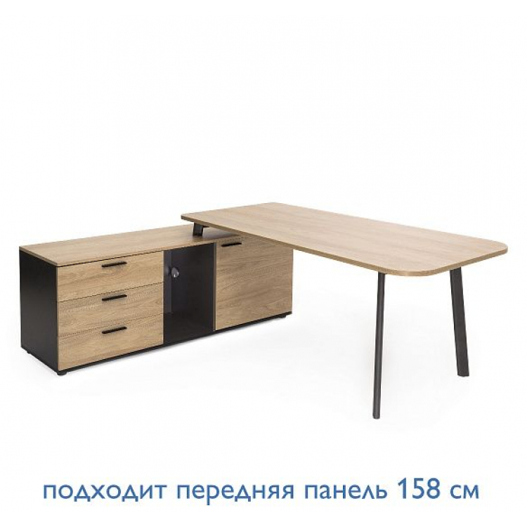 FLEX Стол на опор.тумбе L178см