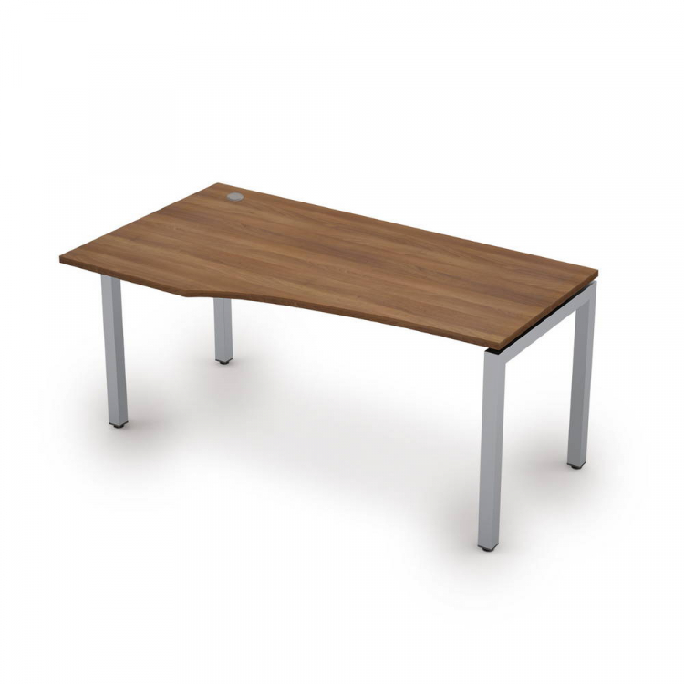 Стол эргономичный на металлокаркасе, 50х50 сечение, парящий эффект столешницы, левый 6М.520