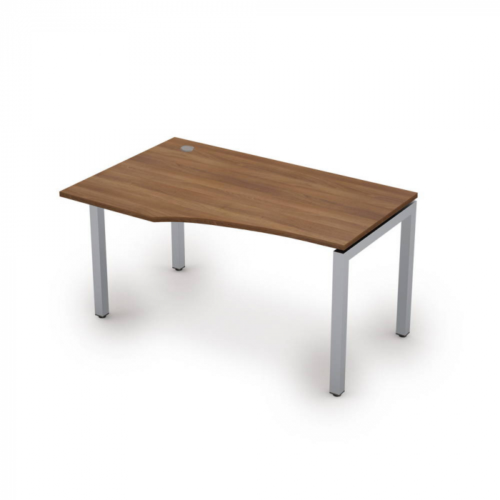 Стол эргономичный на металлокаркасе, 50х50 сечение, парящий эффект столешницы, левый 6М.522