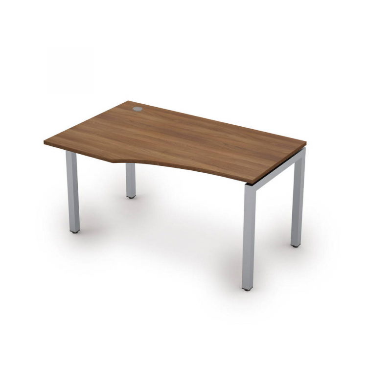 Стол эргономичный на металлокаркасе, 50х50 сечение, парящий эффект столешницы, левый 6М.522