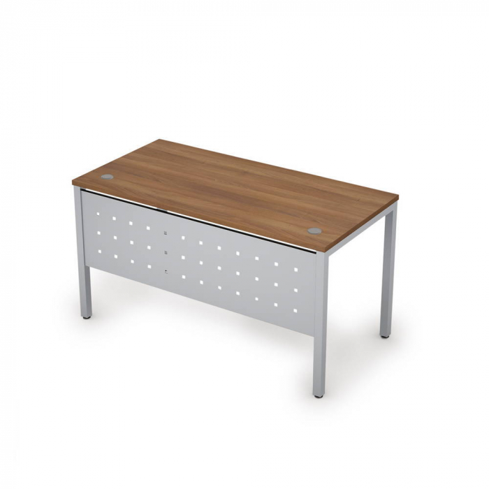 Стол на металлокаркасе прямой рабочий с экраном из металла 6МК.064