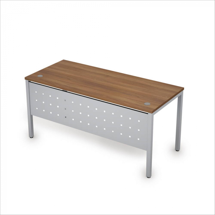 Стол на металлокаркасе прямой рабочий с экраном из металла 6МК.069