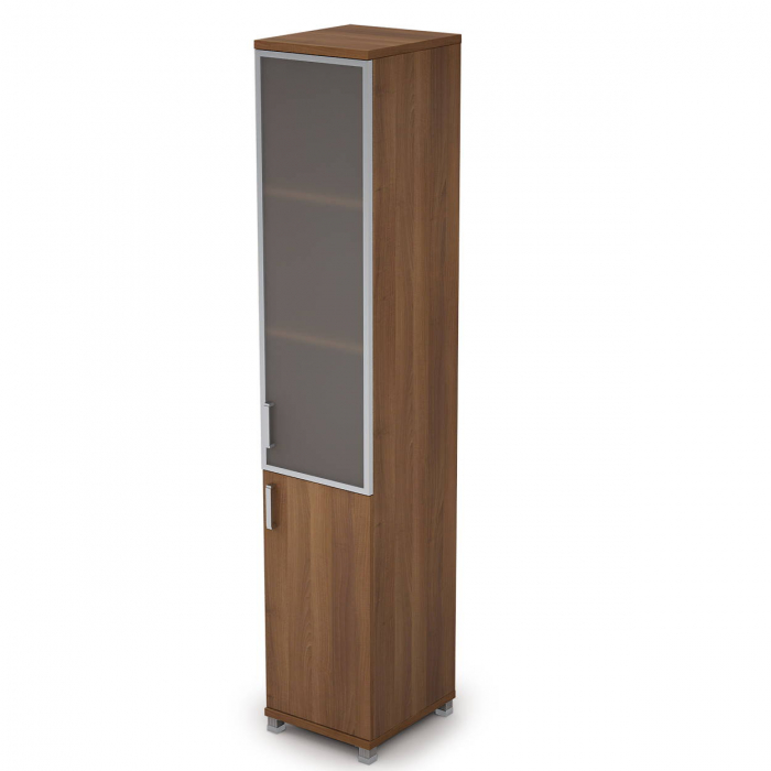 Шкаф пенал высокий со стеклом в раме 6П.005.4