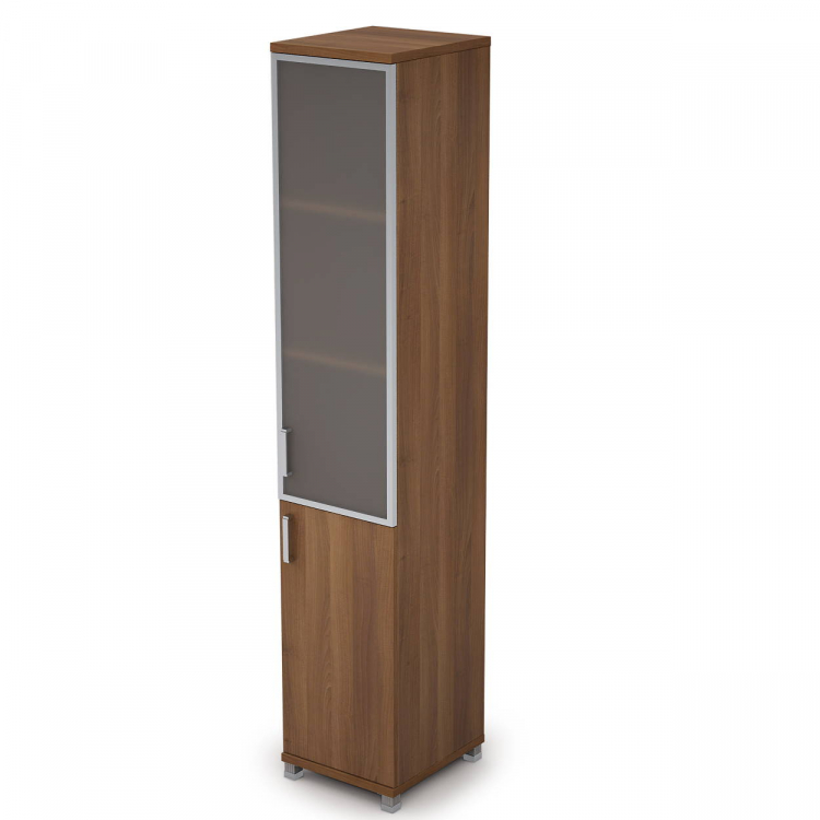 Шкаф пенал высокий со стеклом в раме 6П.005.4