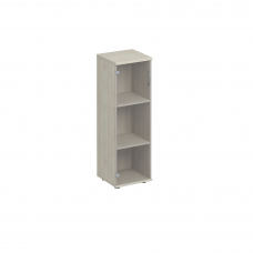 Шкаф для документов средний узкий с прозрачным стеклом комфорт К 358