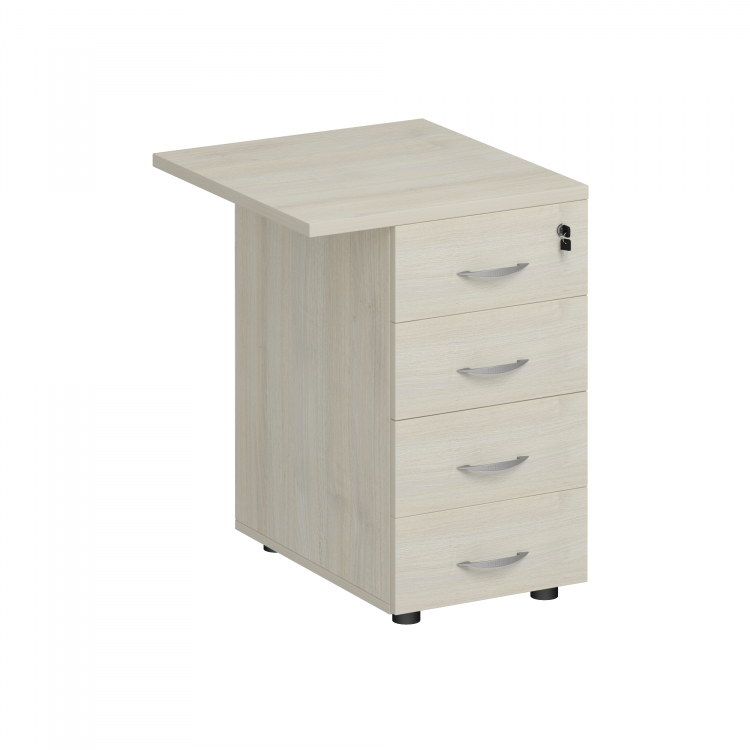 Брифинг-приставка с тумбой 4-ящичной с замком комфорт К 307