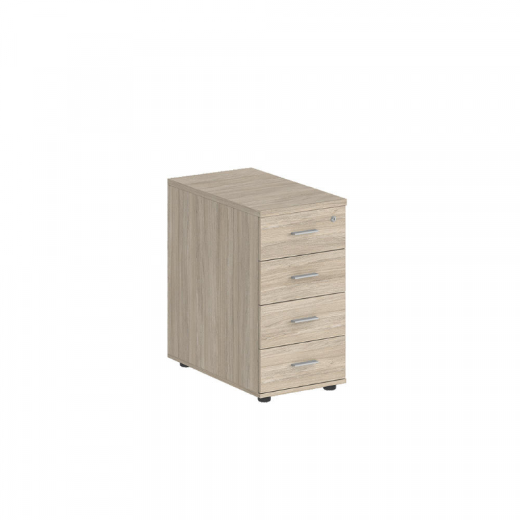 Тумба приставная 400х600х725 с 4 ящ., с замком без топа