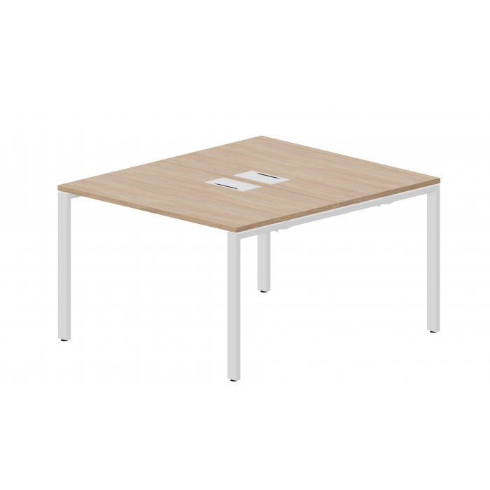 Составной стол на 2 рабочих места (2 металлических аутлета) STN2TL127