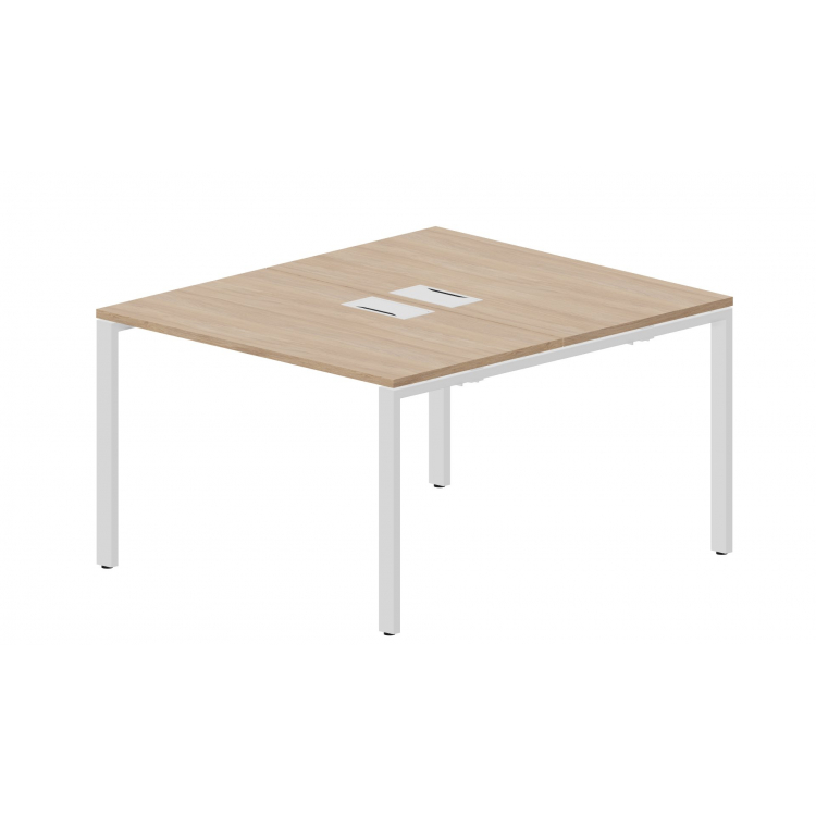 Составной стол на 2 рабочих места (2 металлических аутлета) STN2TL127