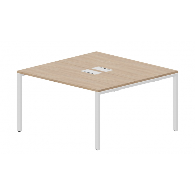 Составной стол на 2 рабочих места (2 металлических аутлета) STN2TL147