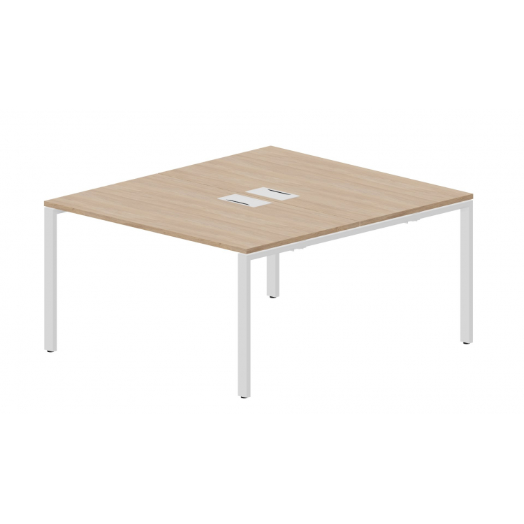 Составной стол на 2 рабочих места (2 металлических аутлета) STN2TL148