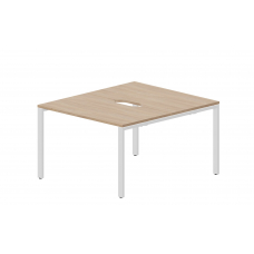 Составной стол на 2 рабочих места (2 эргономичных выреза) STN2TV127