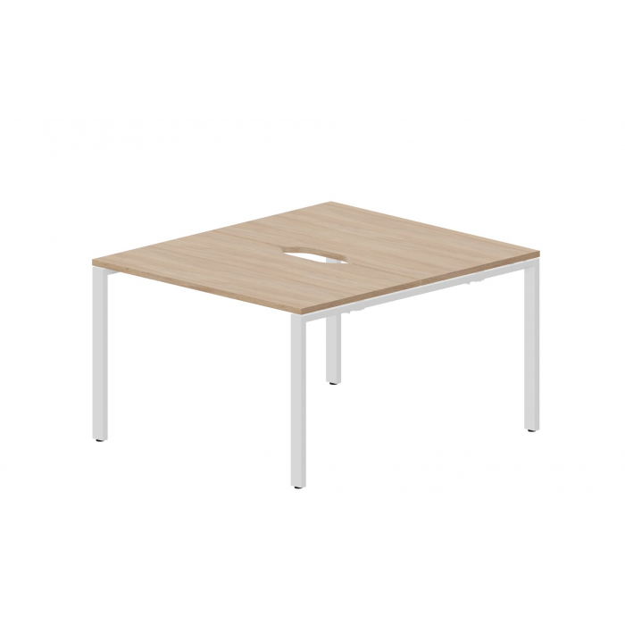 Составной стол на 2 рабочих места (2 эргономичных выреза) STN2TV127