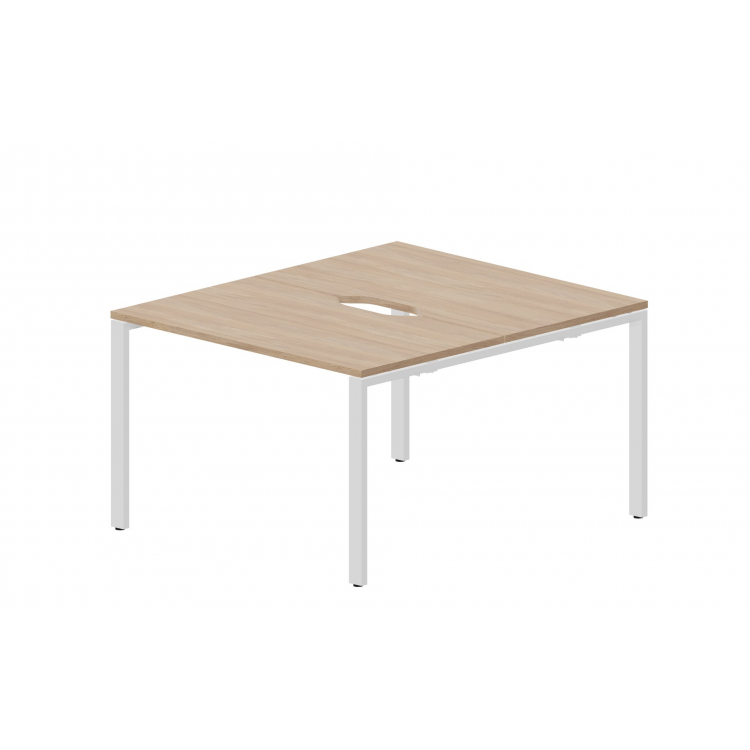 Составной стол на 2 рабочих места (2 эргономичных выреза) STN2TV127