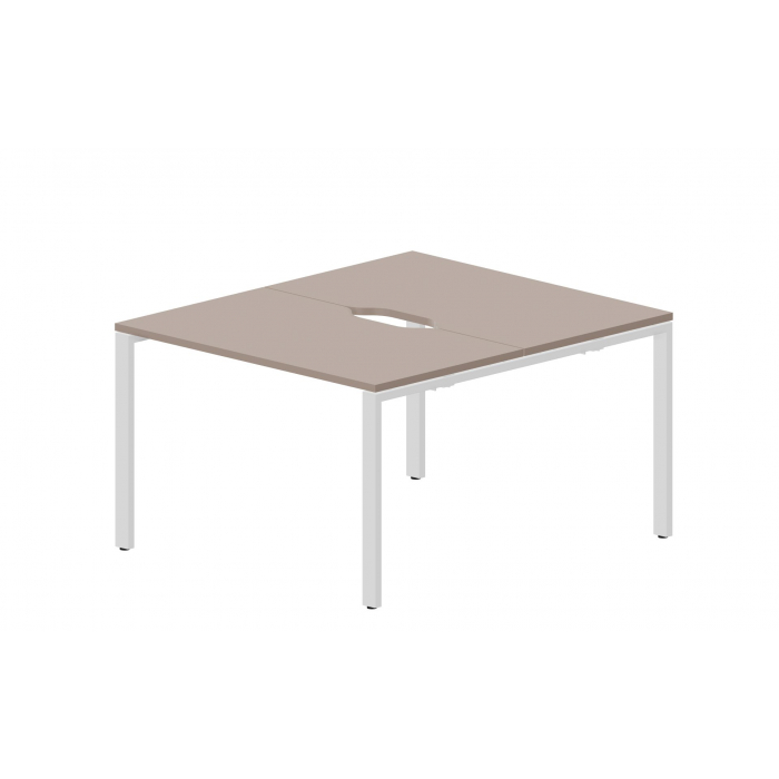 Составной стол на 2 рабочих места (2 эргономичных выреза) STN2TV127