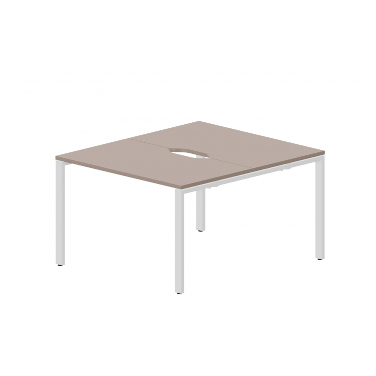 Составной стол на 2 рабочих места (2 эргономичных выреза) STN2TV127