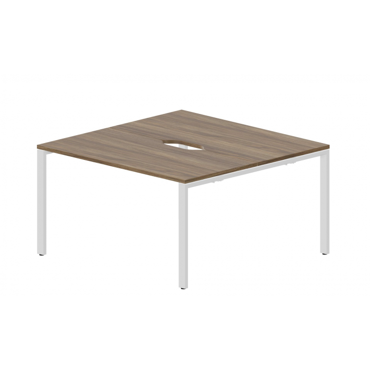 Составной стол на 2 рабочих места (2 эргономичных выреза) STN2TV127