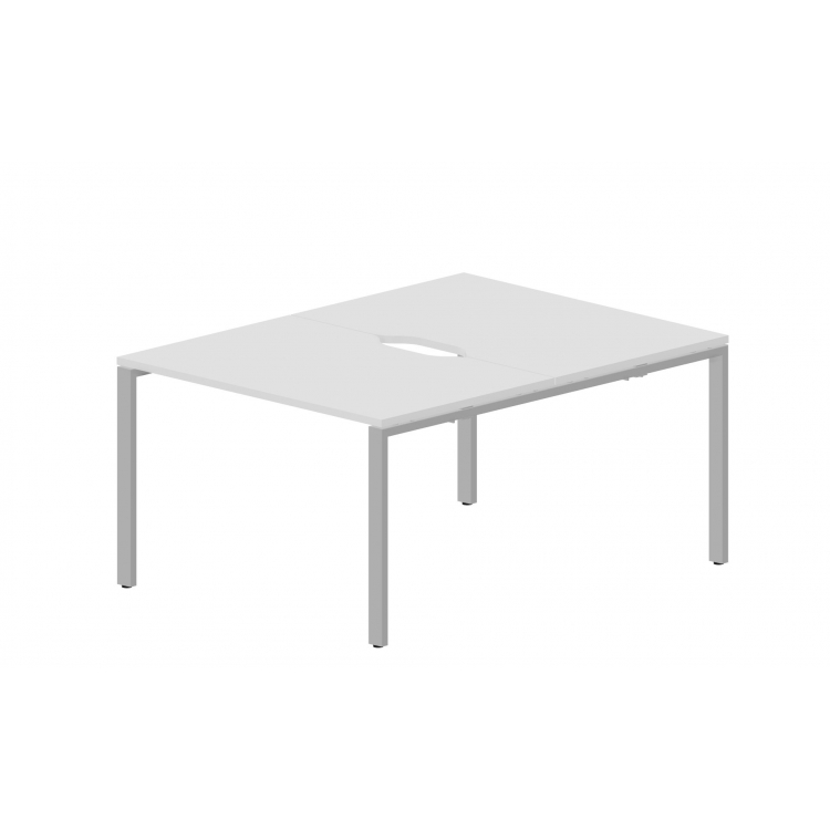 Составной стол на 2 рабочих места (2 эргономичных выреза) STN2TV128