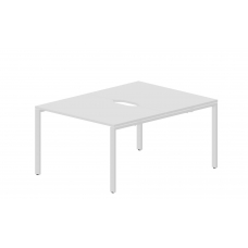 Составной стол на 2 рабочих места (2 эргономичных выреза) STN2TV128