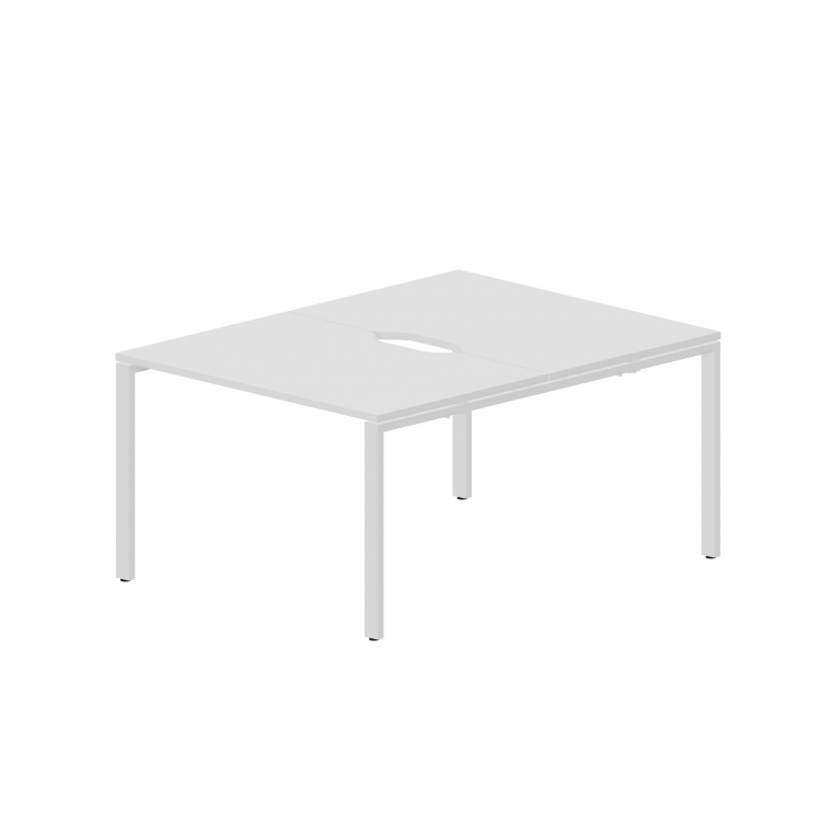 Составной стол на 2 рабочих места (2 эргономичных выреза) STN2TV128