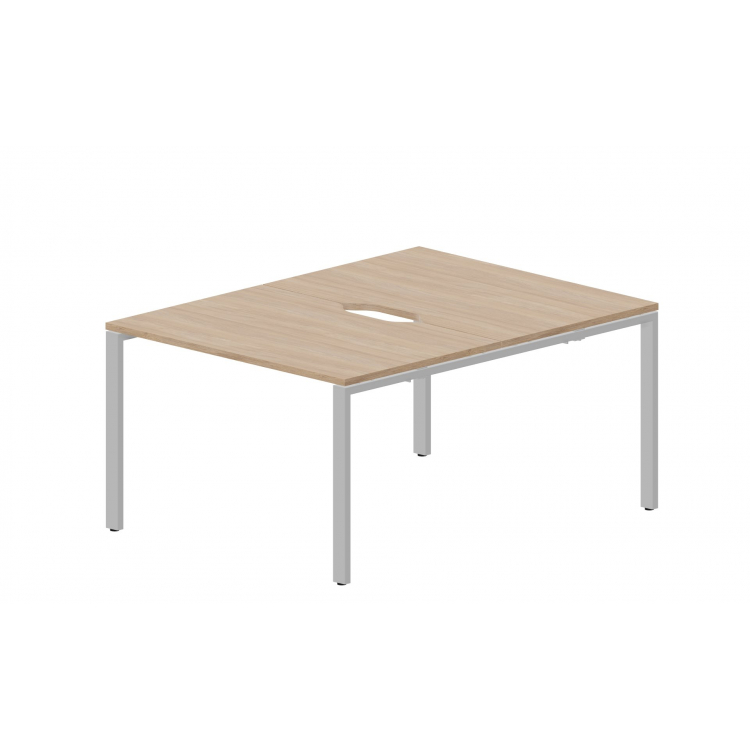 Составной стол на 2 рабочих места (2 эргономичных выреза) STN2TV128