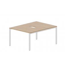 Составной стол на 2 рабочих места (2 эргономичных выреза) STN2TV128